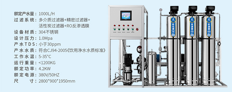 水處理設備技術(shù)參數